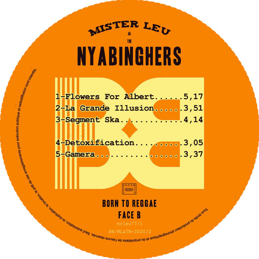 Pochette de : BORN TO REGGAE - MR LEU & THE NYABINGHERS (VINYLE 33T)