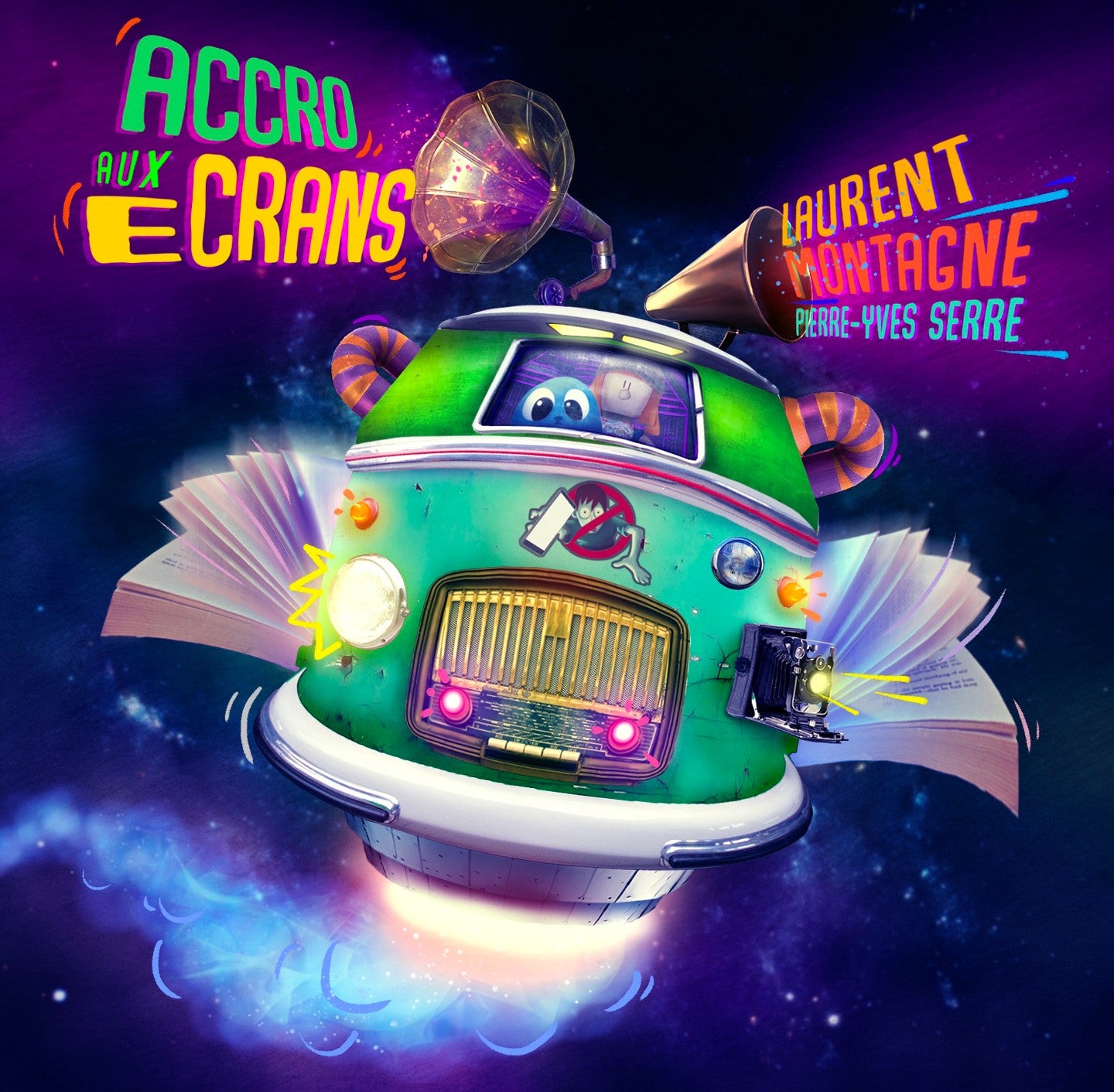 Pochette de : ACCRO AUX ÉCRANS - LAURENT MONTAGNE, PIERRE-YVES SERRE (CD)