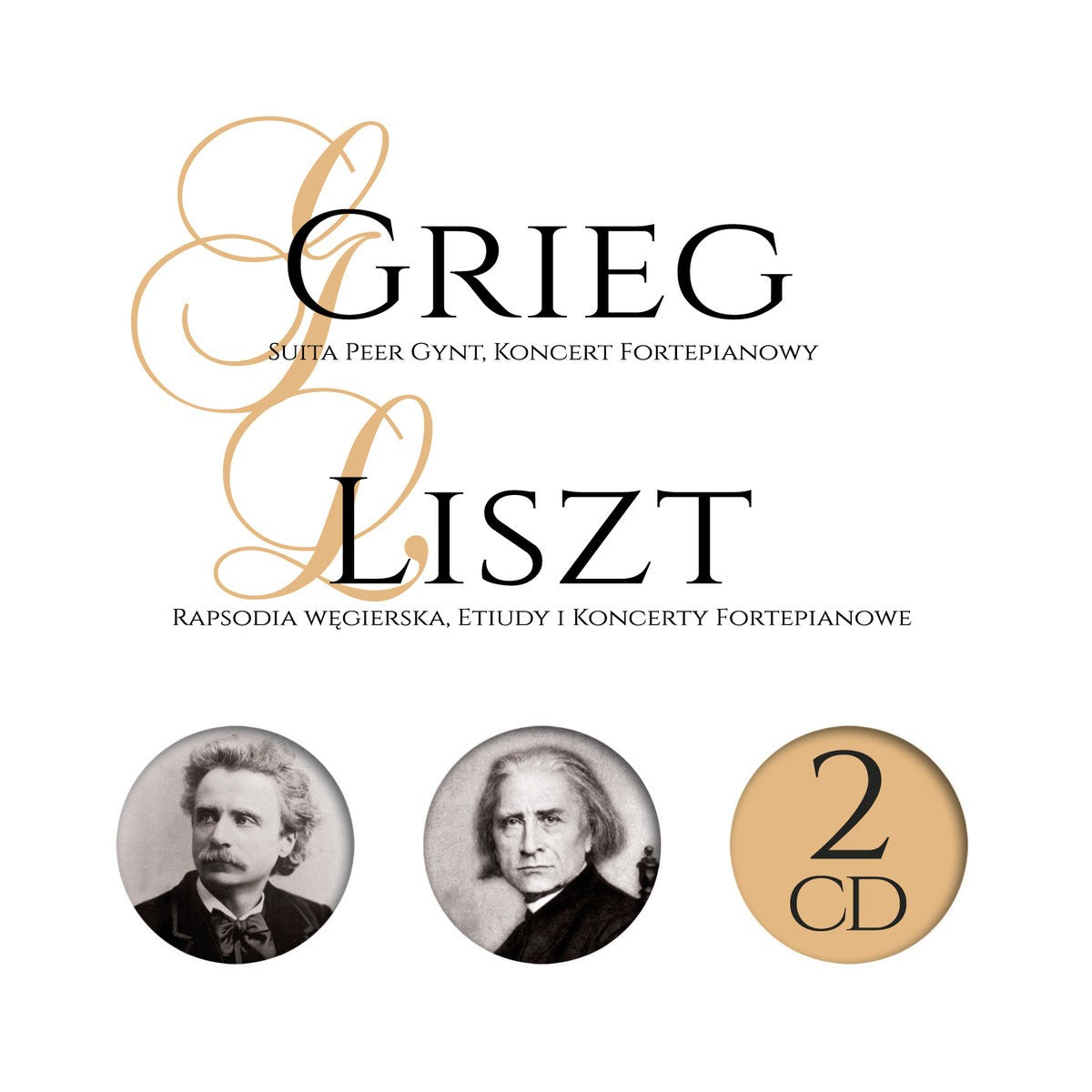 Pochette de : SUITE PEER GYNT, CONCERT POUR PIANO - GREIG, LISZT (CD)