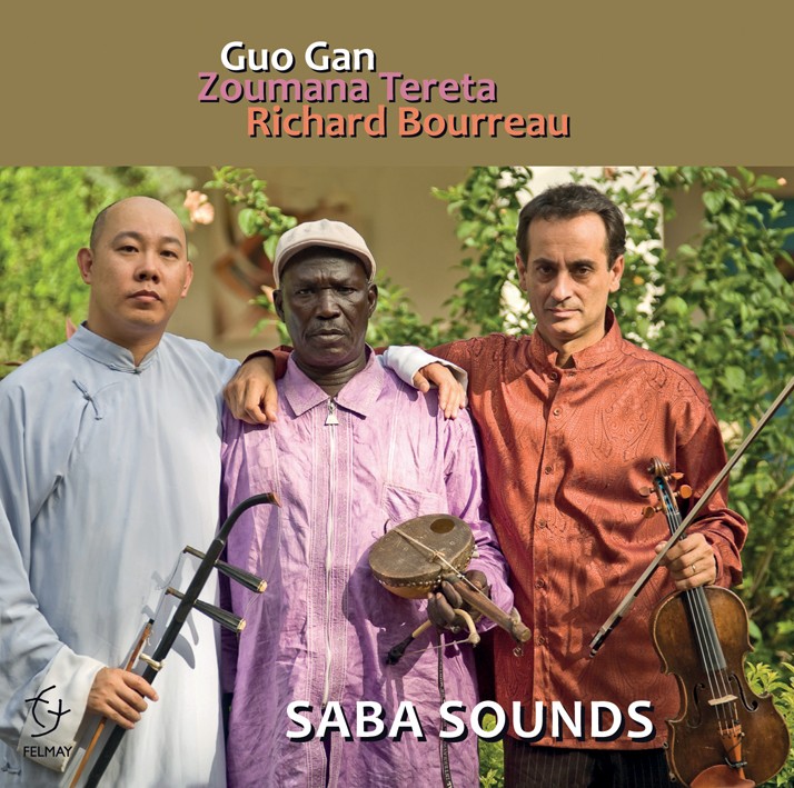 Pochette de :  SABA SOUNDS  - GUO GAN / RICHARD BOURREAU / ZOUMANA TERETA (CD)