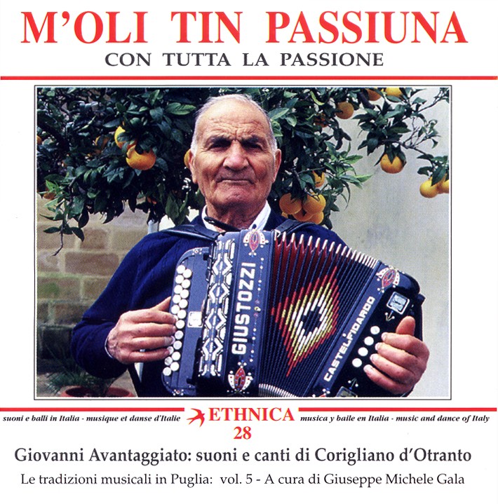 Pochette de :  M'OLI TIN PASSIUNA  - GIOVANNI AVANTAGGIATO (CD)