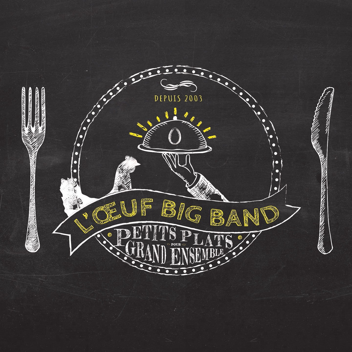 Pochette de : PETITS PLATS POUR GRAND ENSEMBLE - BIG BAND DE L'OEUF (CD)