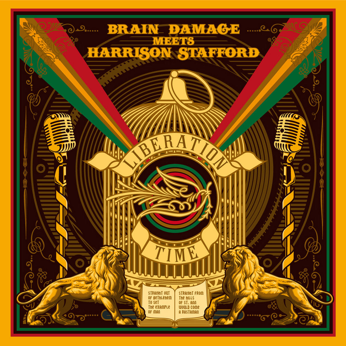 Pochette de : LIBERATION TIME - BRAIN DAMAGE MEETS VIBRONICS (DOUBLE VINYLE 33T)