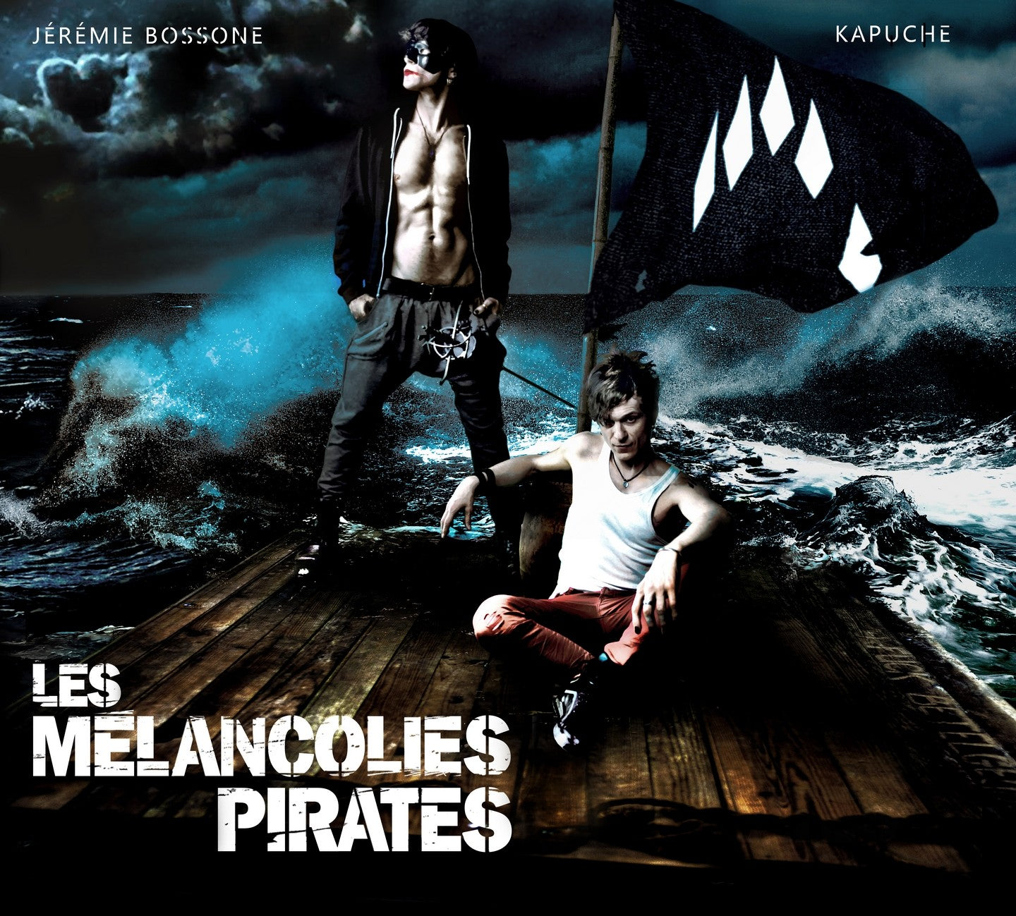 Pochette de : LES MELANCOLIES PIRATES - JEREMIE BOSSONE ET KAPUCHE (CD)