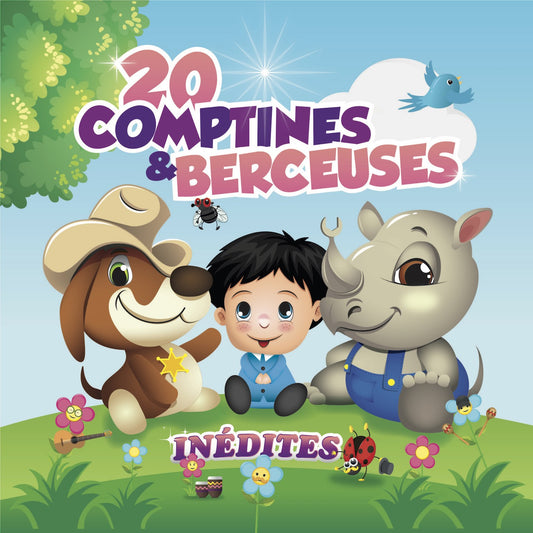 Pochette de : 20 COMPTINES & BERCEUSES INÉDITES - COMPTINES AU SOLEIL (CD)