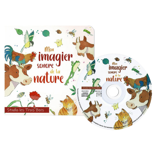 Pochette de : MON IMAGIER SONORE DE LA NATURE - STUDIO LES TROIS BECS (LIVRE CD)