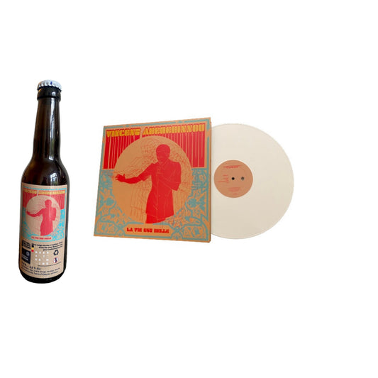 Pochette de : PACK 1 BIÈRE ET 1 VINYLE : LA VIE EST BELLE - VINCENT AHEHEHINNOU (33T)