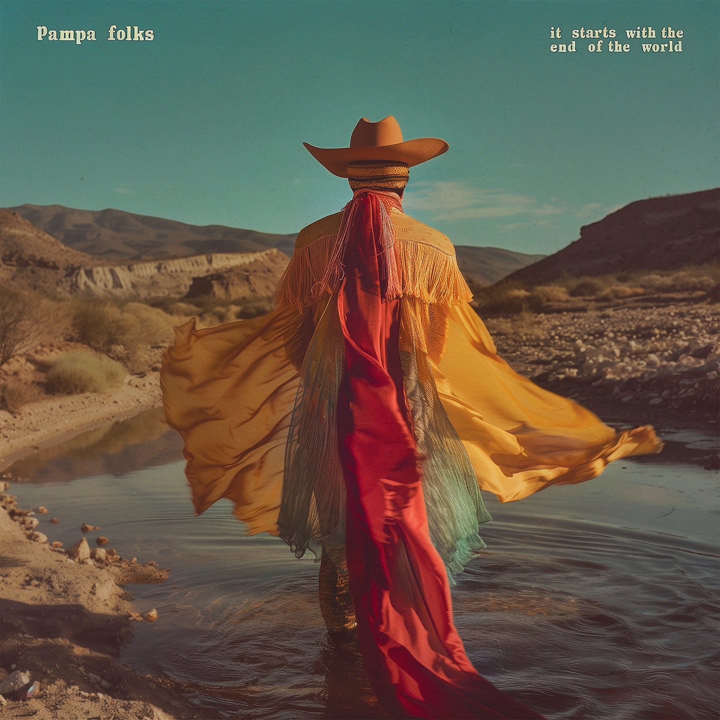 Pochette de : IT STARTS WITH THE END OF THE WORLD - PAMPA FOLKS (33T)