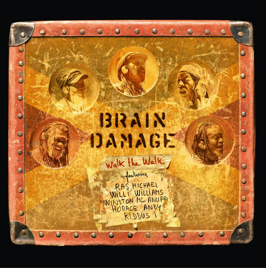 Pochette de : WALK THE WALK - BRAIN DAMAGE  FEAT RAS MICHAEL (45T)