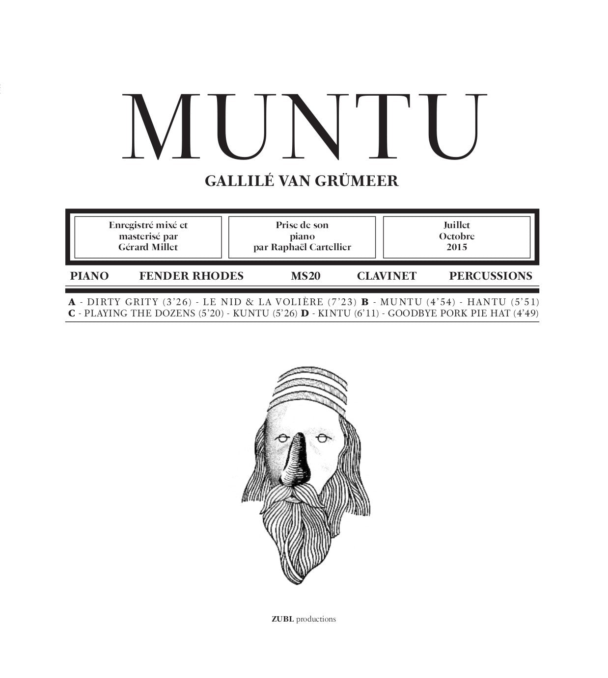 Pochette de : MUNTU - GUILLAUME LAVERGNE (DOUBLE VINYLE 33T)