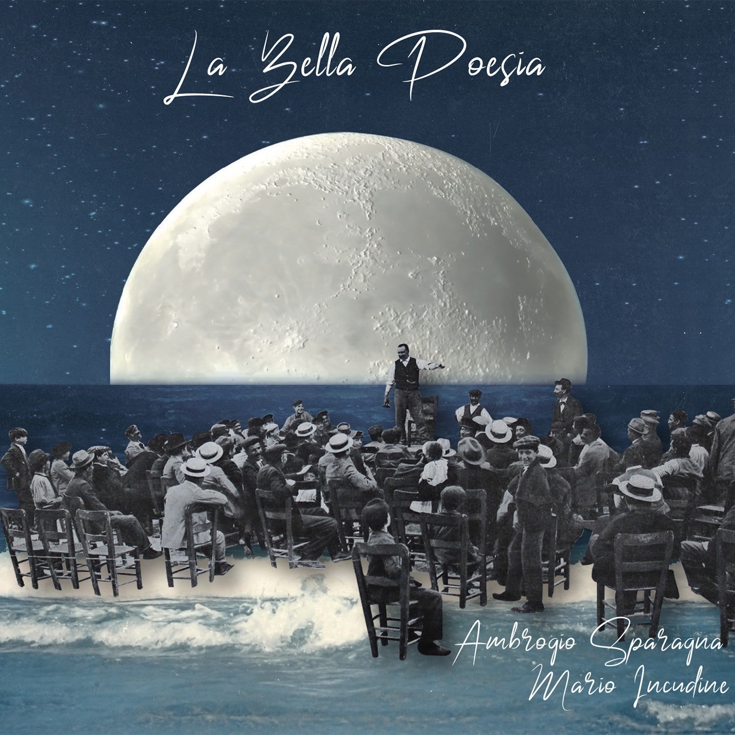 Pochette de :  LA BELLA POESIA  - AMBROGIO SPARAGNA / MARIO INCUDINE  (CD)